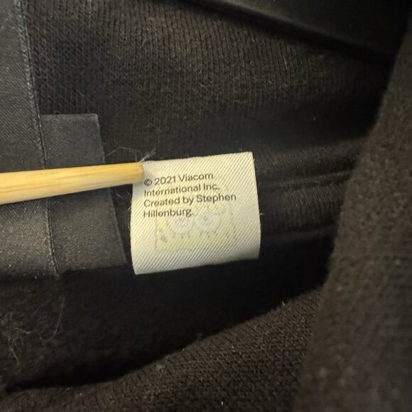 SpongeBob SquarePants Hoodie Adult Small Black H&M Baggy Sweatshirt - Picture 7 of 8